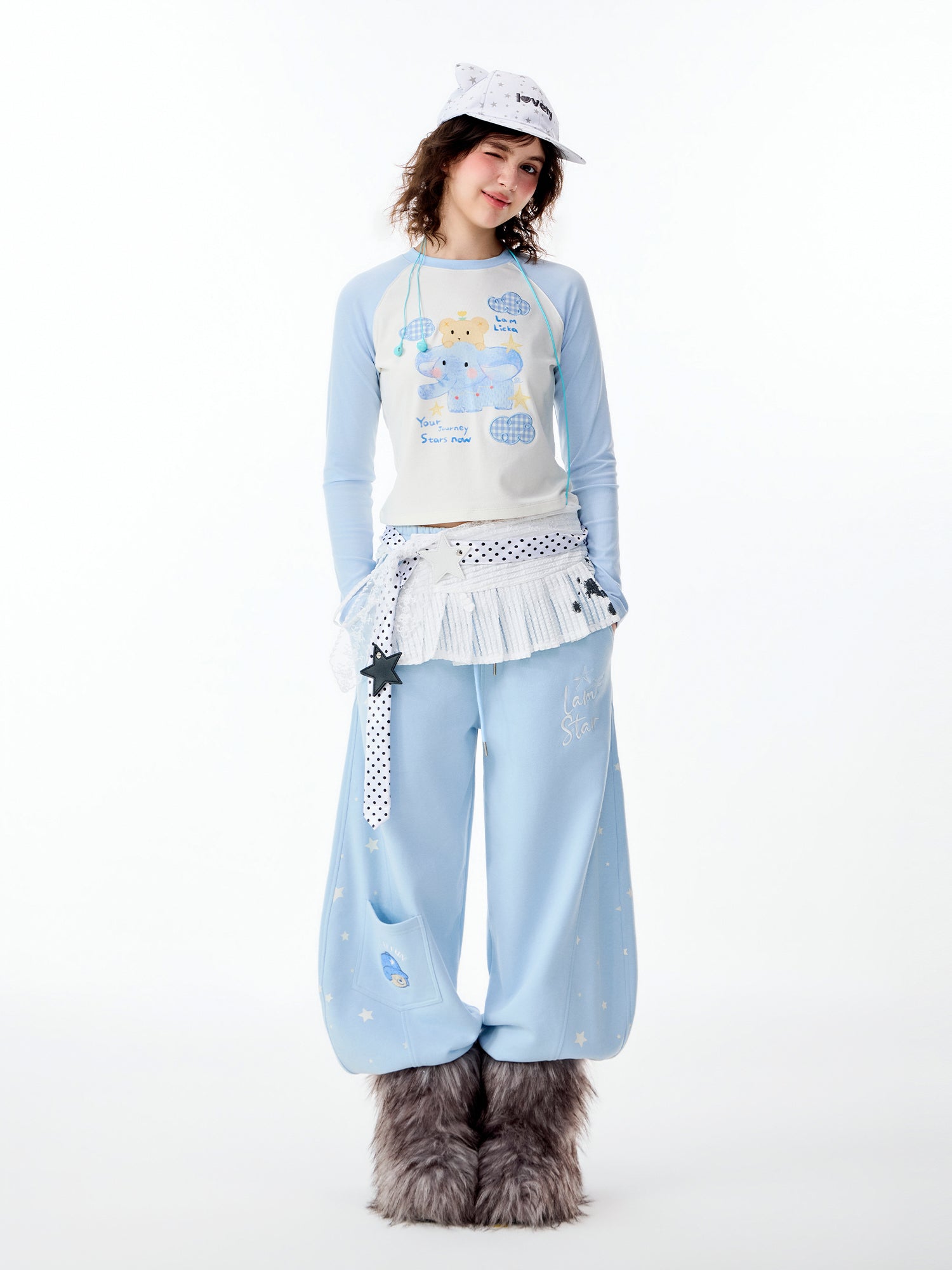 ELEPHANT RAGLAN FITTED LONG-SLEEVE TEE