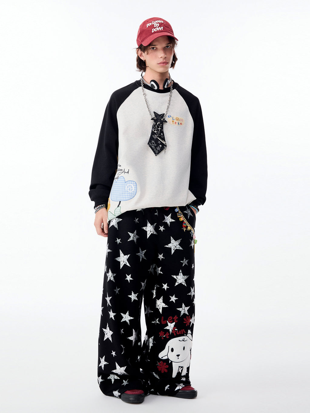FLORAL BEE EMBROIDERED RAGLAN TEE