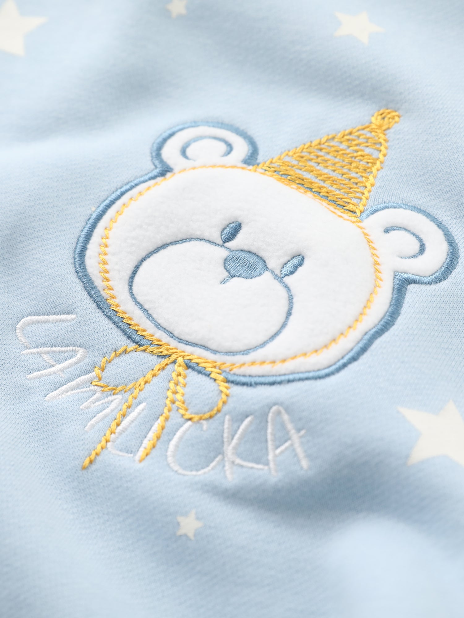 STAR PRINT BEAR ZIP HOODIE