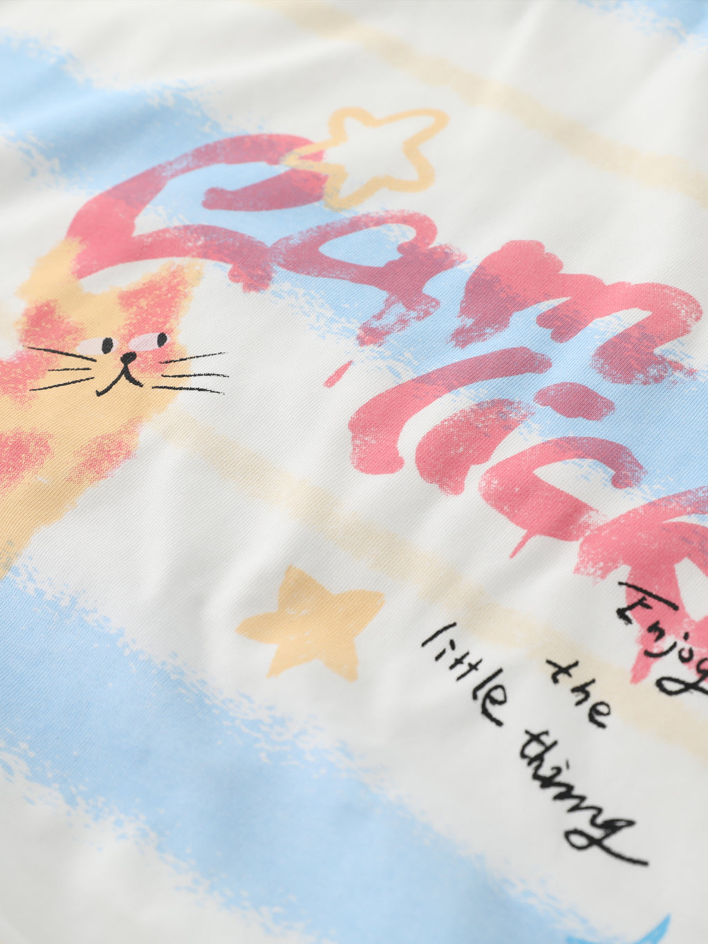 CAT COLOR-BLOCK STRIPED LONG-SLEEVE TEE