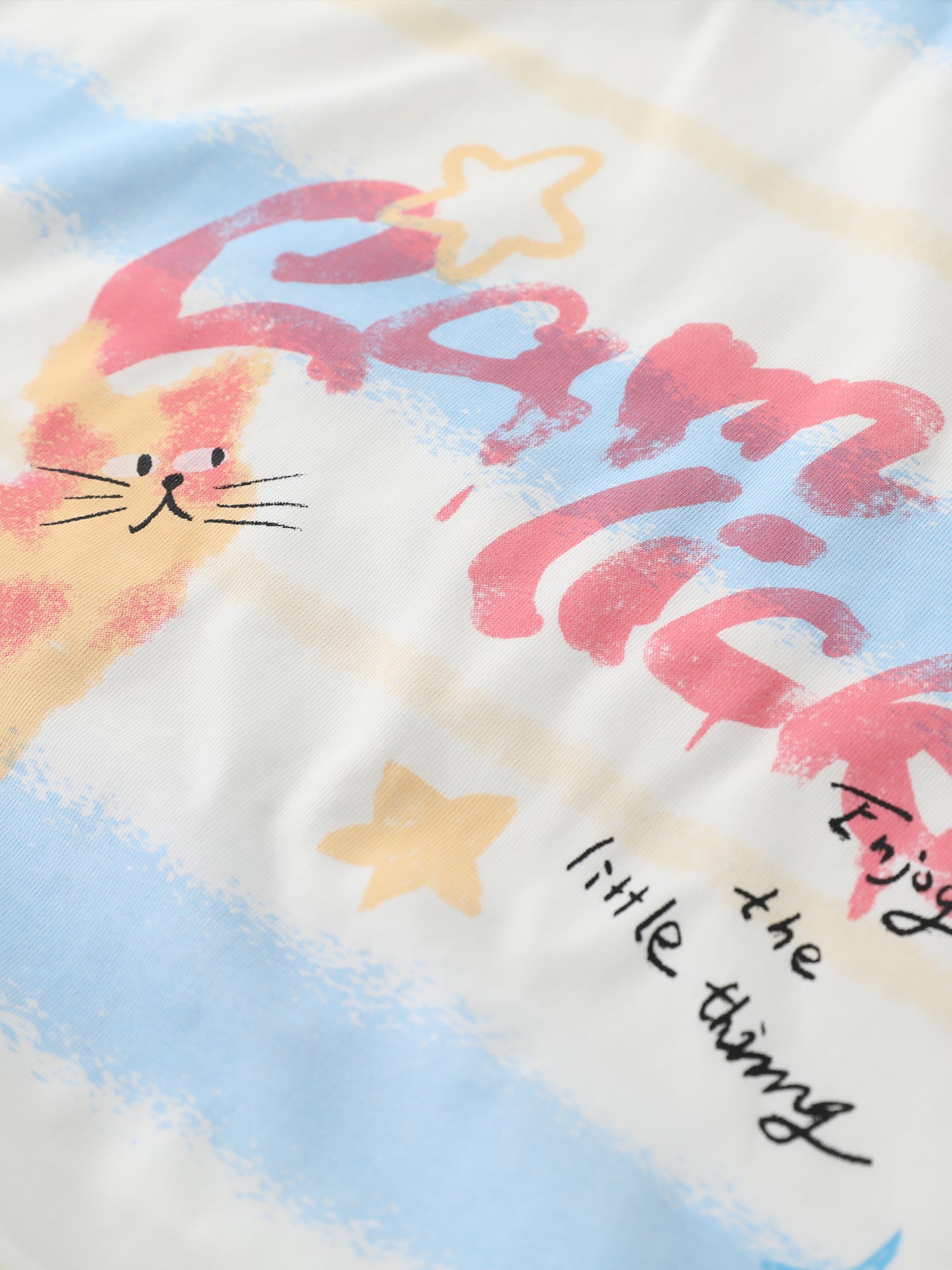 CAT COLOR-BLOCK STRIPED LONG-SLEEVE TEE
