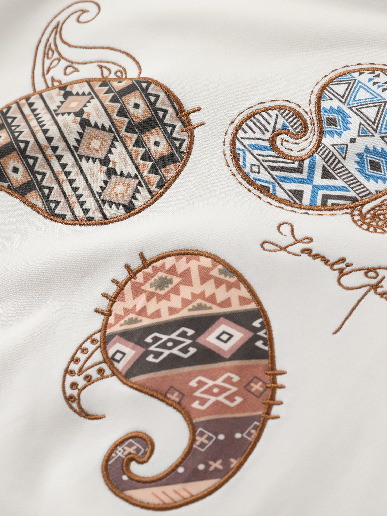 ETHNIC TOTEM LAYERED PULLOVER HOODIE