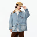 LAMLICKA blue embroidered denim workwear jacket, product image 7