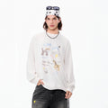LAMLICKA white dog graphic crewneck knit sweater, product image 7