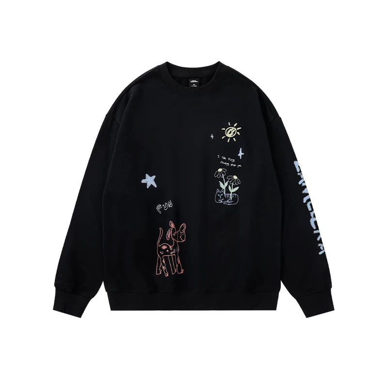 LAMLICKA graffiti print crewneck sweatshirt, product image 7