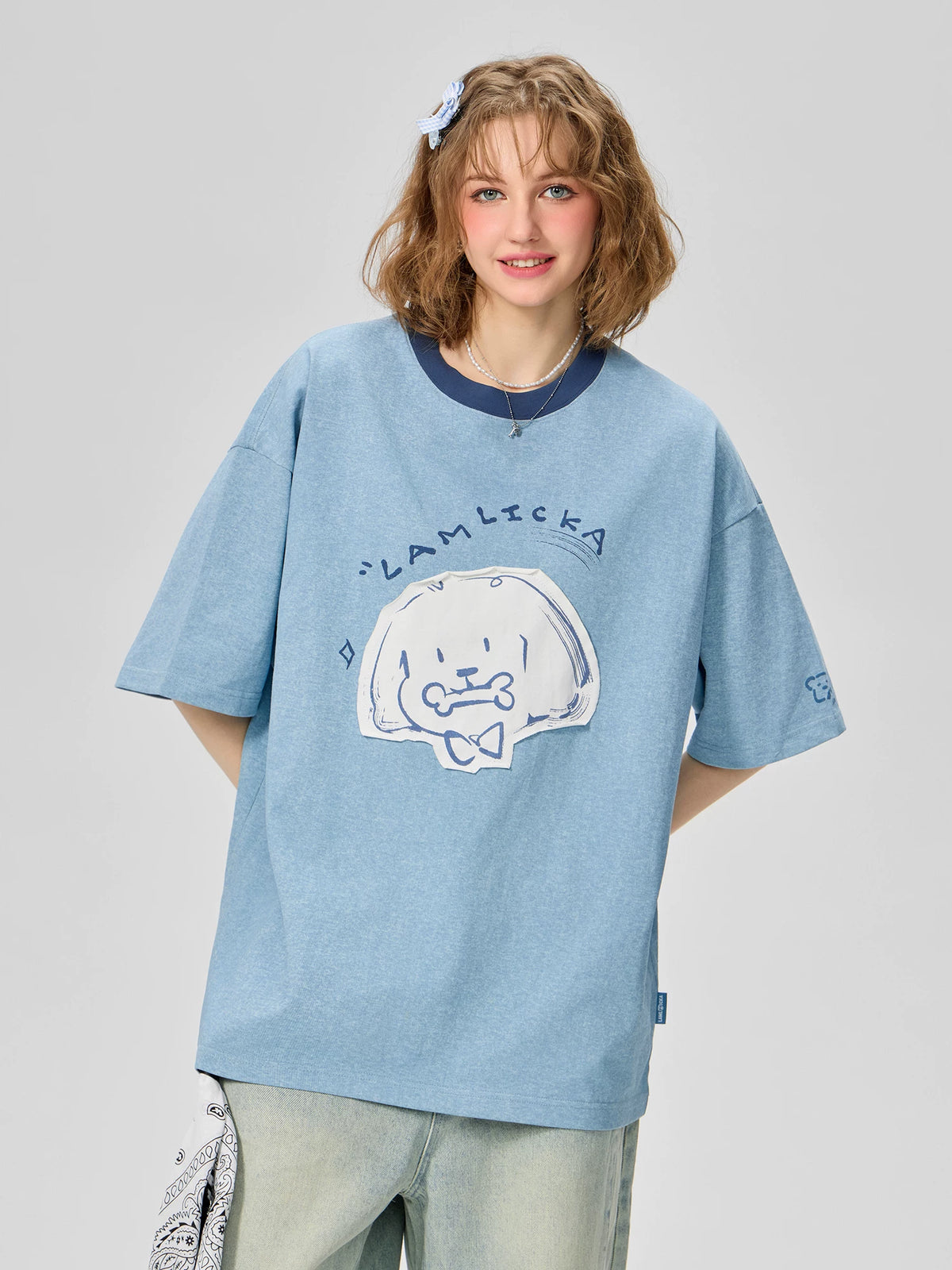LAMLICKA Dog Patch T - Shirt: Stylish Comfort for Dog Lovers - LAMLICKA
