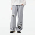 LAMLICKA gray cartoon print wide-leg pants, product image 7