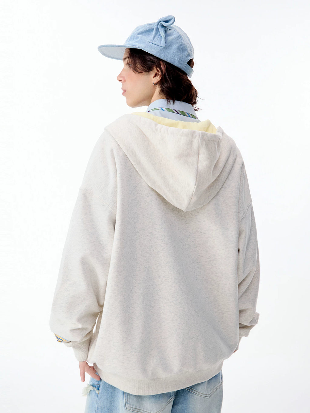 Lamlicka Hand - Drawn Veggie Graphic Heavyweight Zip - Up Hoodie Oversized - Hoodies & Sweatshirts - LAMLICKA