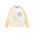 LAMLICKA white embroidered color-block crewneck sweatshirt, product image 7