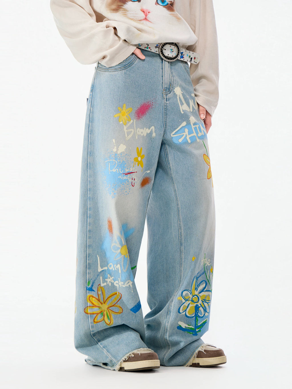 Lamlicka Elevate Your Style with Casual Loose Fit Jeans for Effortless Chic - LAMLICKA