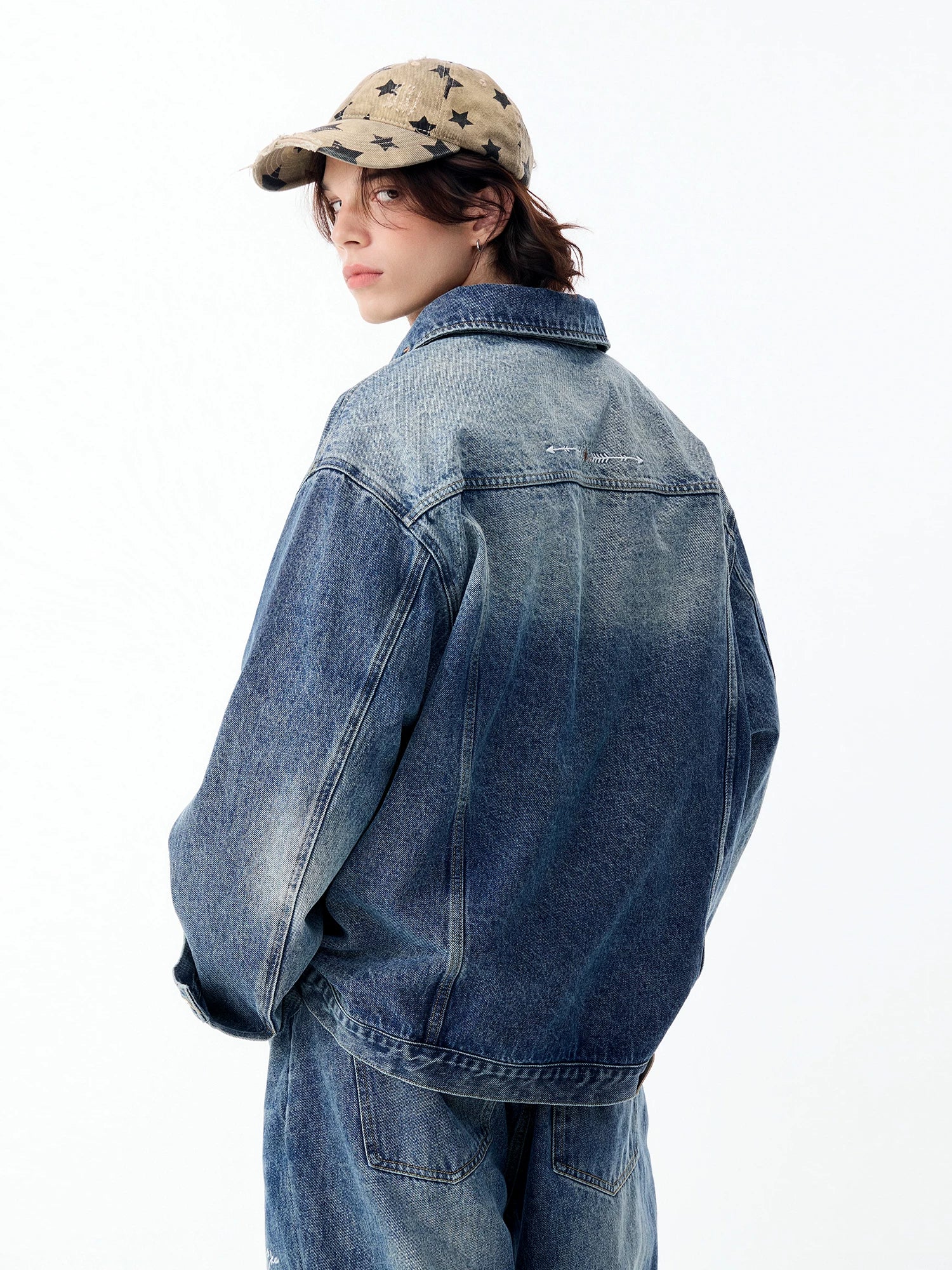 Lamlicka Stylish Men's Embroidered Denim Jacket for a Vintage Look - LAMLICKA