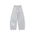 LAMLICKA Cat - Inspired Relaxed Wide - Leg Pants for Men – Cozy Gray Lounge Trousers - LAMLICKA - 灰色 - XL 适合155 - 175斤 - 6282232522698